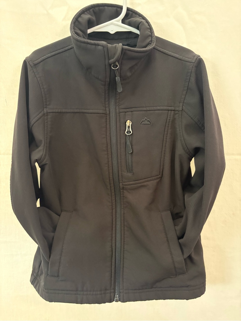 Snozu Black Kids Softshell Jacket with High Collar